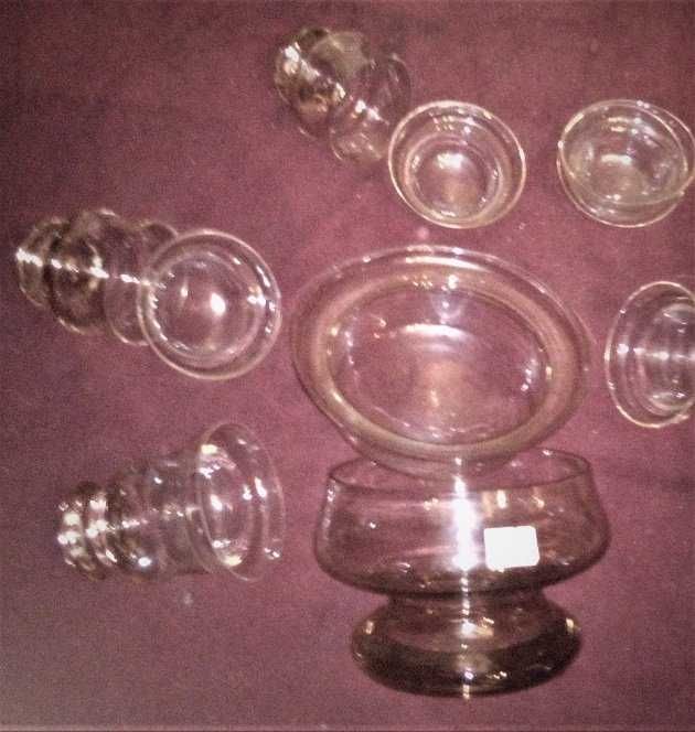 Taças bases tigelas cristal, 1 pesada/4 com base tig (algs min pontos)