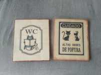 Placas em madeira