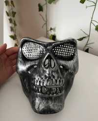 maska czaszka szkielet szara srebrna straszna halloween karnawal nowa