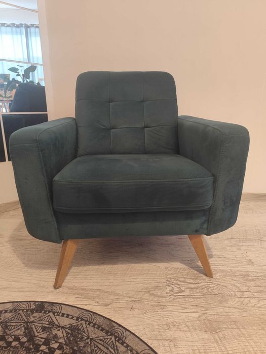 Fotele 2 szt. butelkowa zieleń