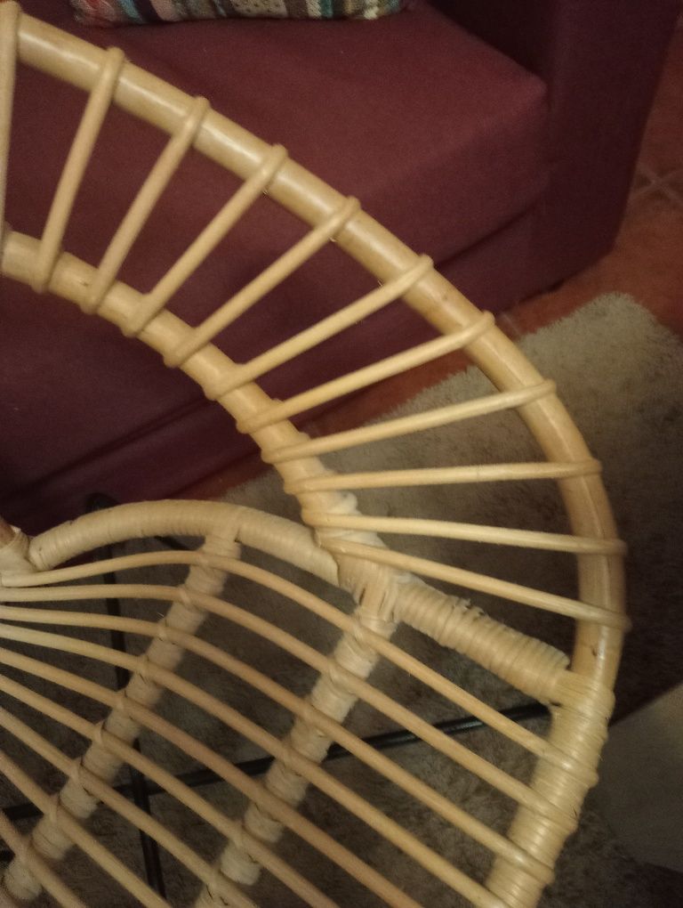Cadeirão em palha e ferro - Homa