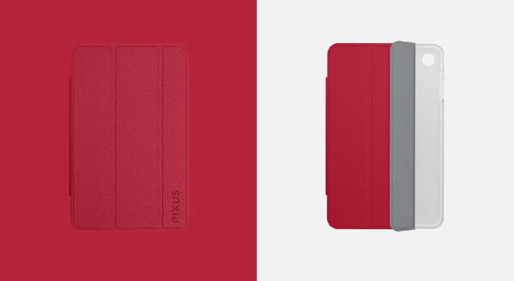 Оригінальний чохол обкладинка червоний для планшета Pixus Folio 8.4"