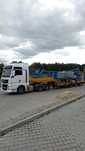 Transport maszyn budowlanych koparek niskopodwoziowy ponadgabarytowy
