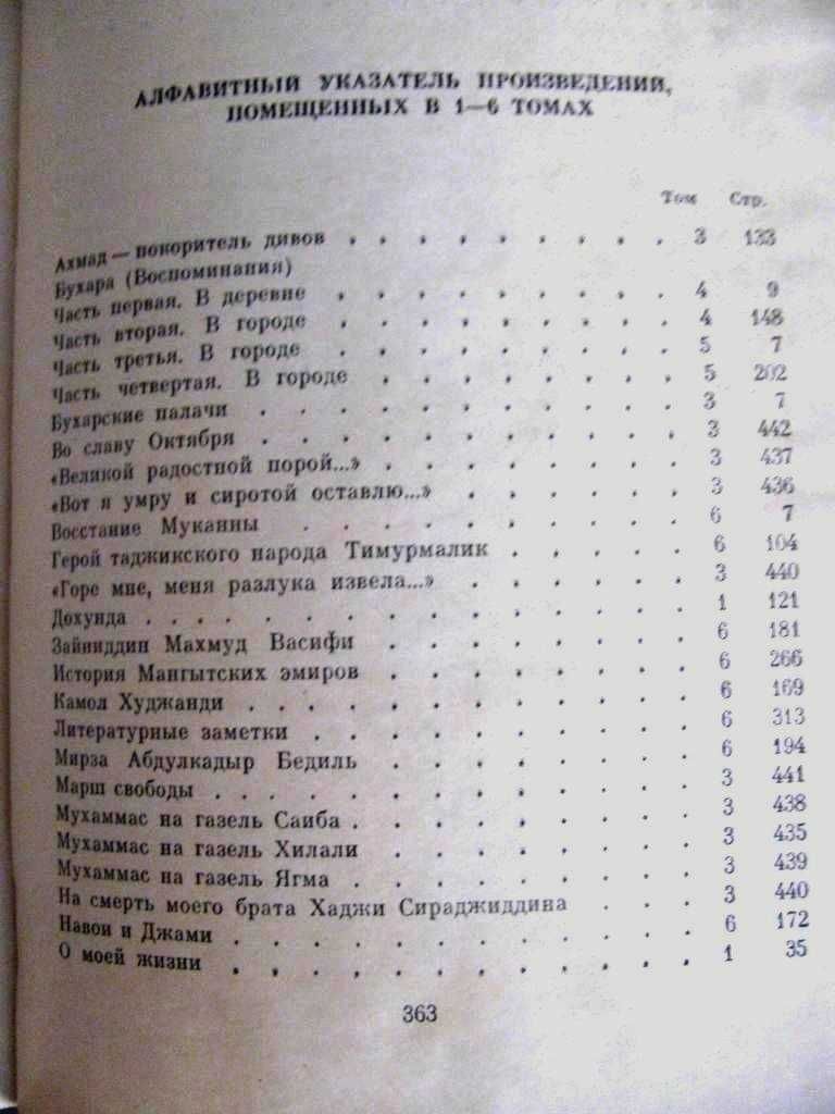 САДРИДДИН АЙНИ.СОБРАНИЕ сочинений в 6 томах.1971 г. Полный комплект!