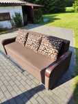 Sofa, kanapa, rozkładana, brązowa,