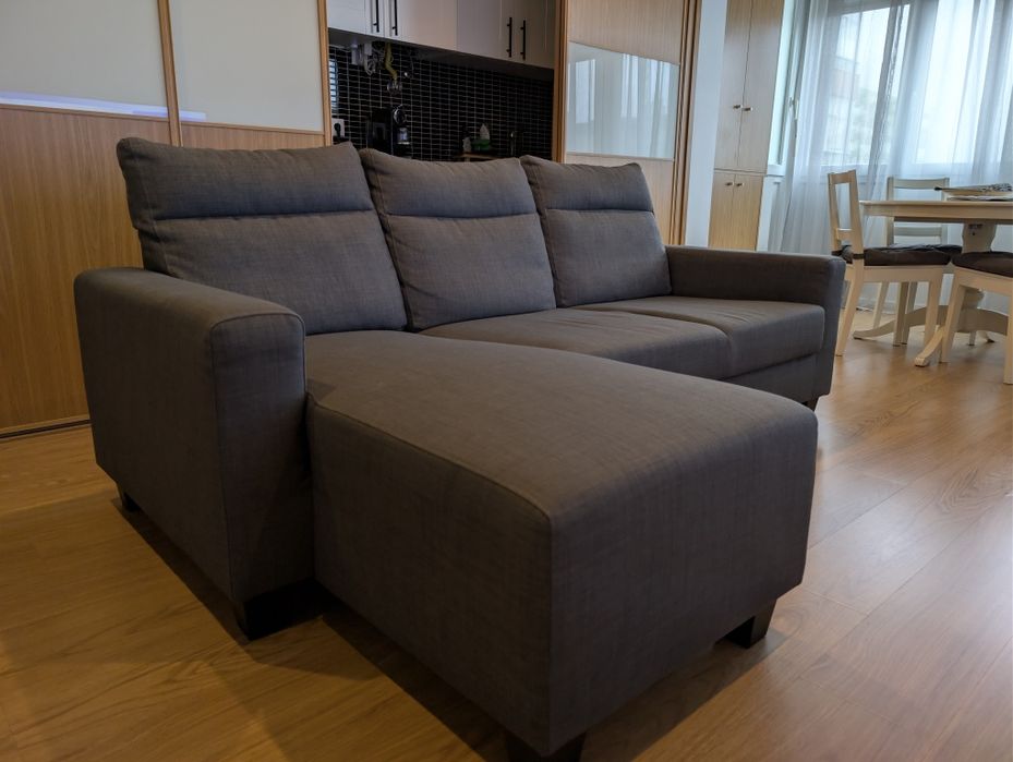 Sofá de 3 lugares com chaise Longue IKEA BOLLSTANÄS