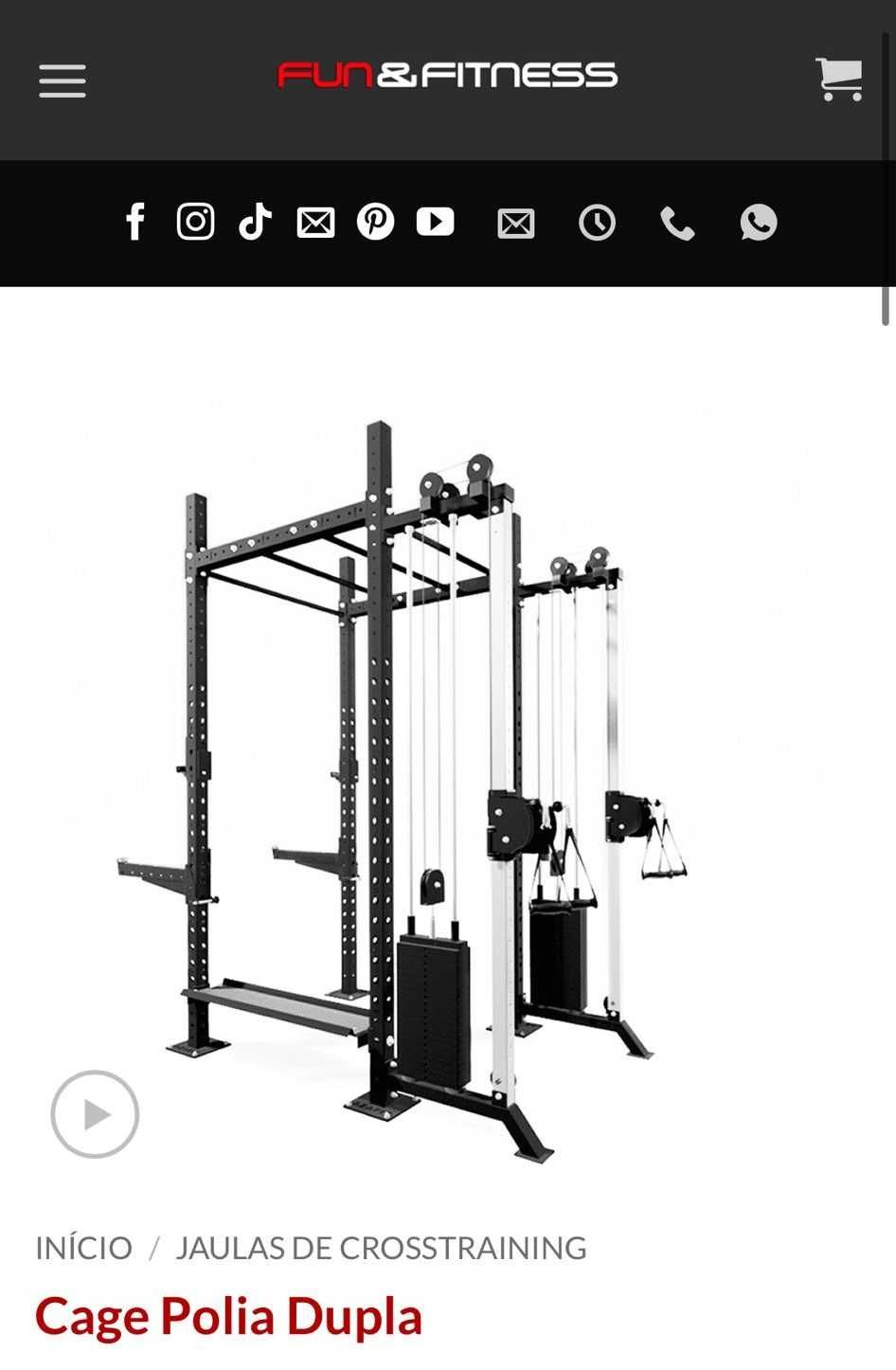 Cage Polia Dupla FFITTECH – Profissional