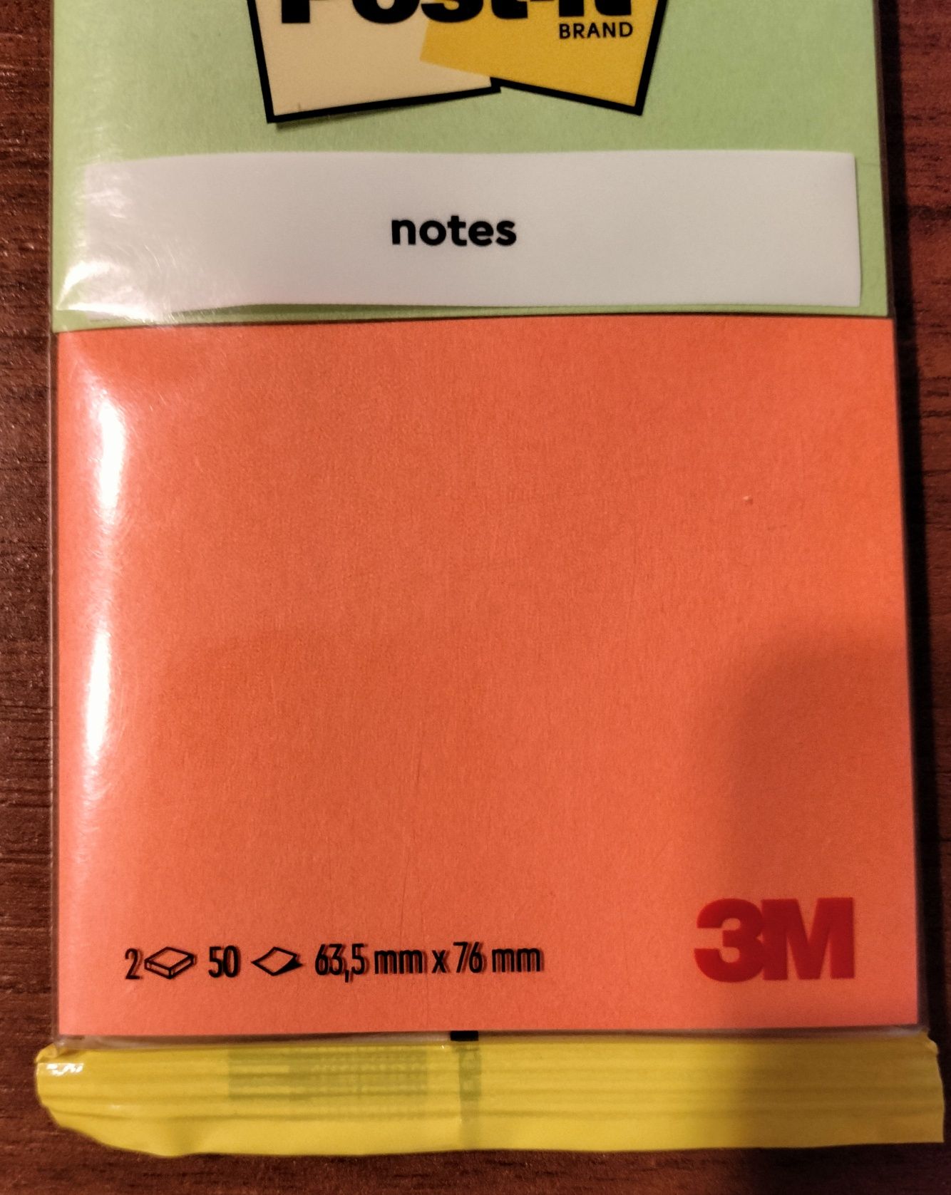 3M Karteczki Samoprzylepne Post-It® 76x63,5mm,zestaw 2szt. po 50kartek