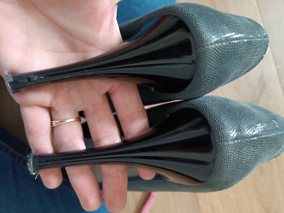 Szpilki obcasy Prima Strada r. 40 skóra skórzane