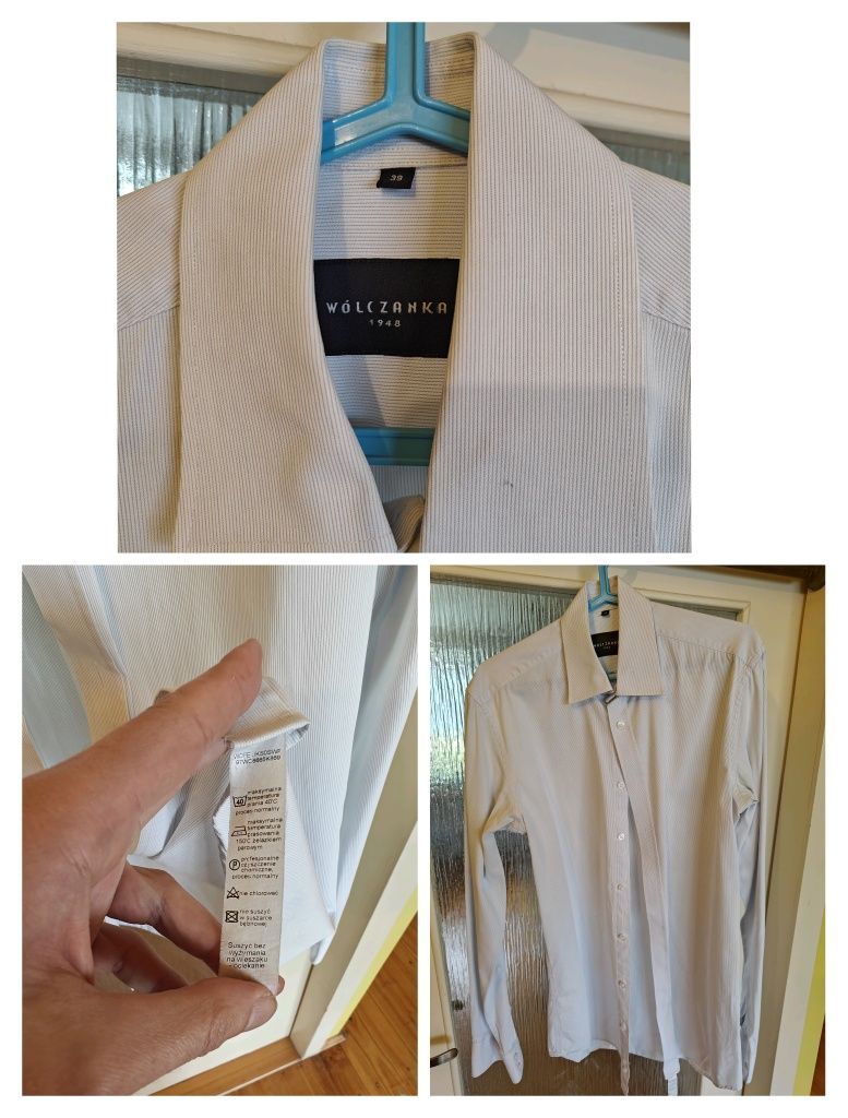 Zestaw 7 koszul męskich slim fit 39/188-194, Wólczanka, Vistula, baweł