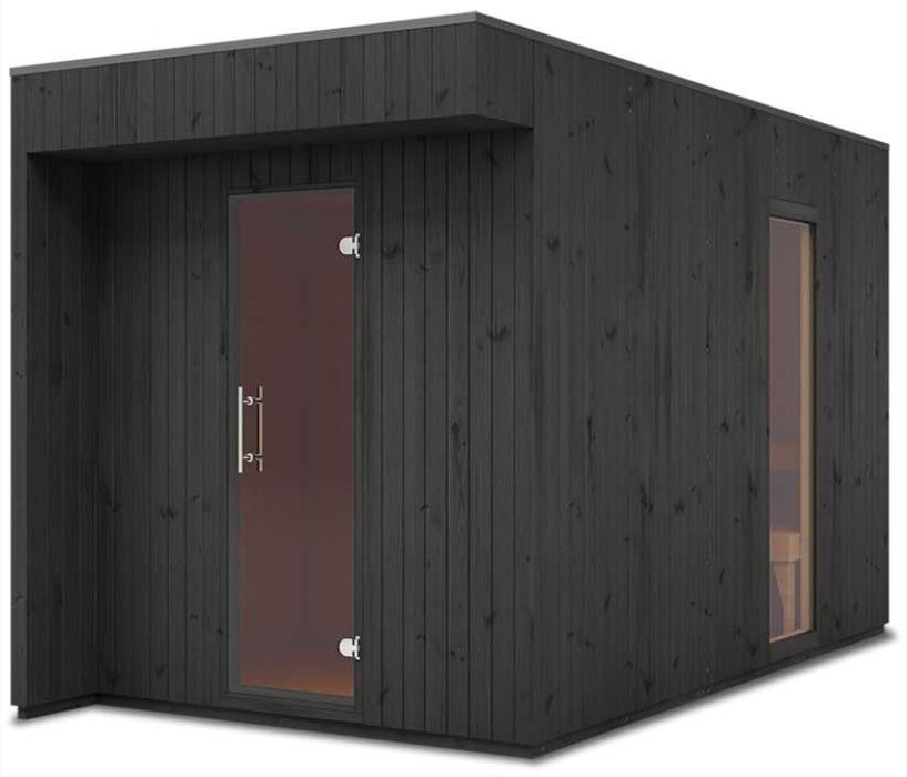 Sauna zewnętrzna fińska Musta Megiw 2x4 m LED+Prezent