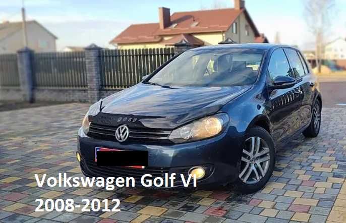Дефлектор капоту Volkswagen Golf VI 2008-2012 Мухобойка Гольф 6