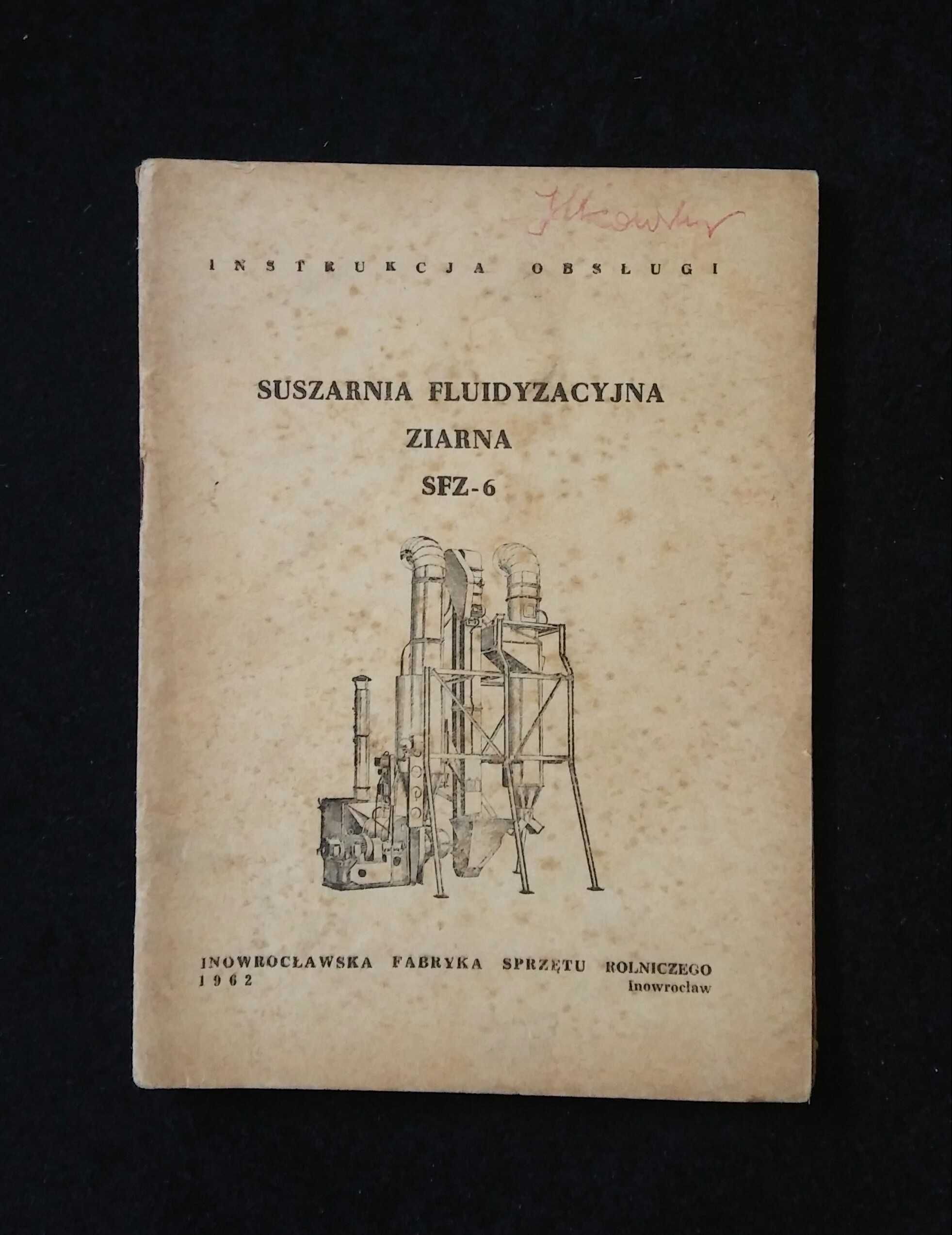 Suszarnia fluidyzacyjna ziarna zboża SFZ-6 instrukcja katalog części