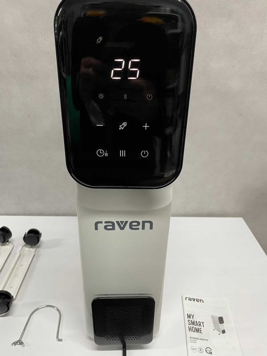Grzejnik olejowy Raven EGO003 biały 2500W Duża Moc, Wygodne Sterowanie