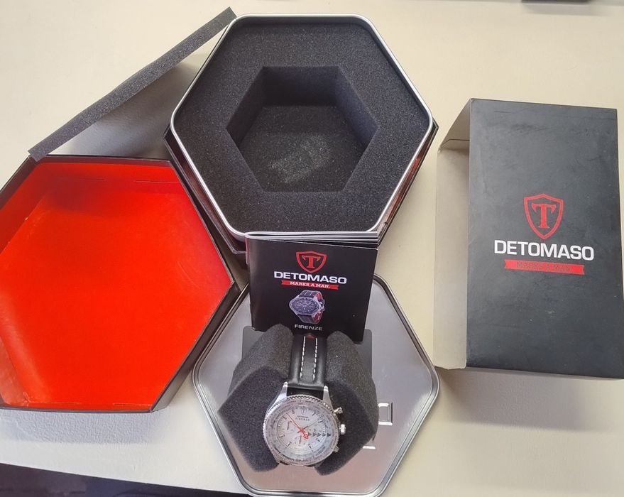 Годинник  Firenze Detomaso hronograph 10 atm, годинник хронограф Італі