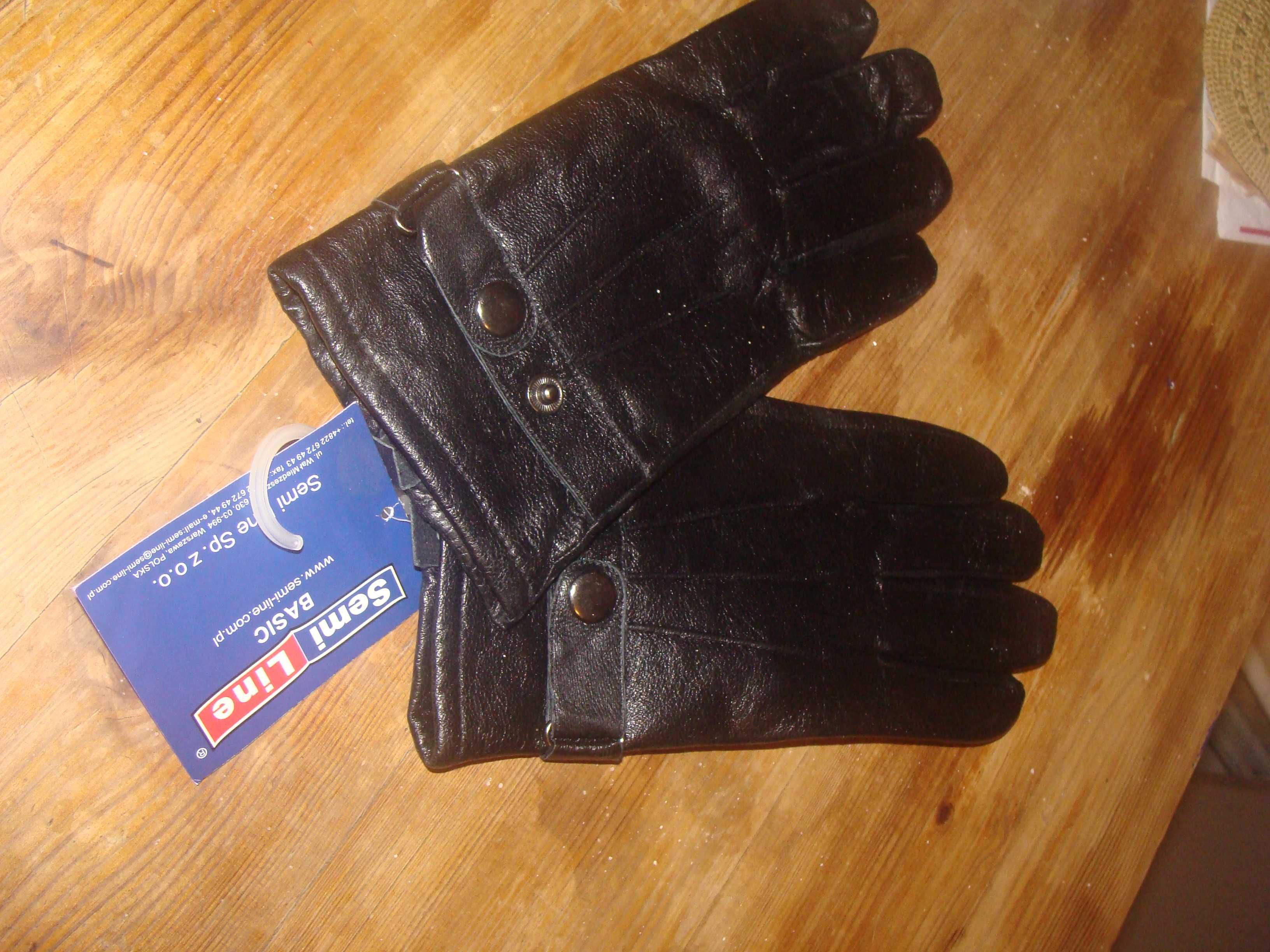 Rękawiczki skórzane męskie nowe z metką rozmiar 9,5 sprzedam