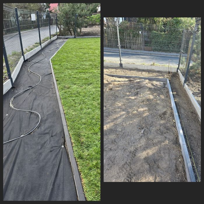 Zakładanie trawników.,Nawodnienie.Układanie kostki,wycinka, odwierty