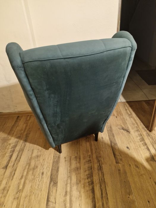 Fotel uszak butelkowa zieleń