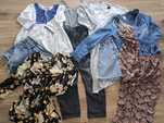 Zestaw ubrań XS 34 mix Zara H&M boho vintage 90's style lato jesień