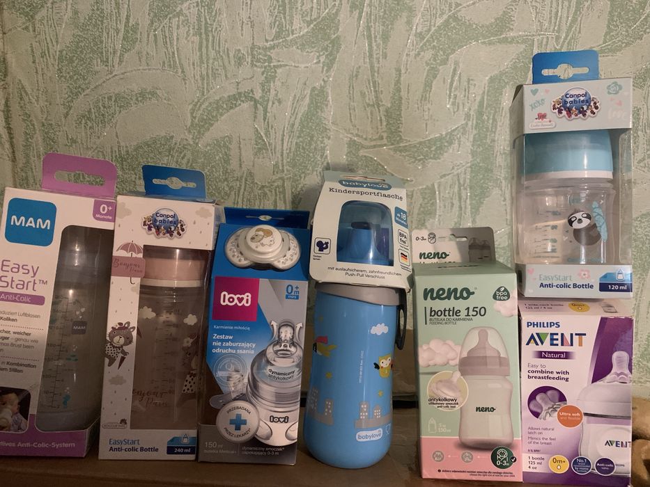 Пляшечкі від 0 Avent, Mom, canpol