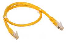 Patchcord UTP 0,5 m kat. 5e żółty