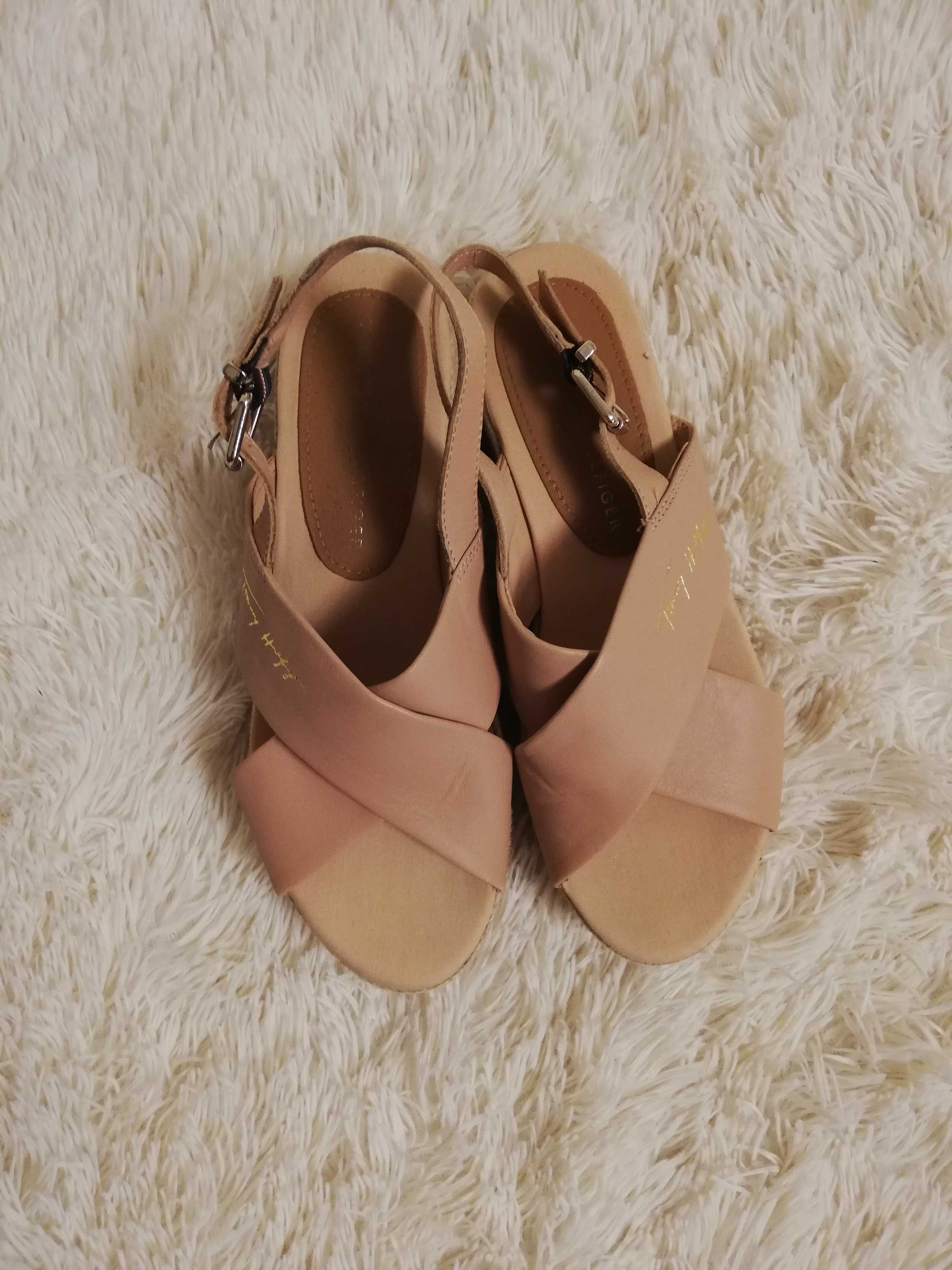 sandały skórzane tommy hilfiger 37