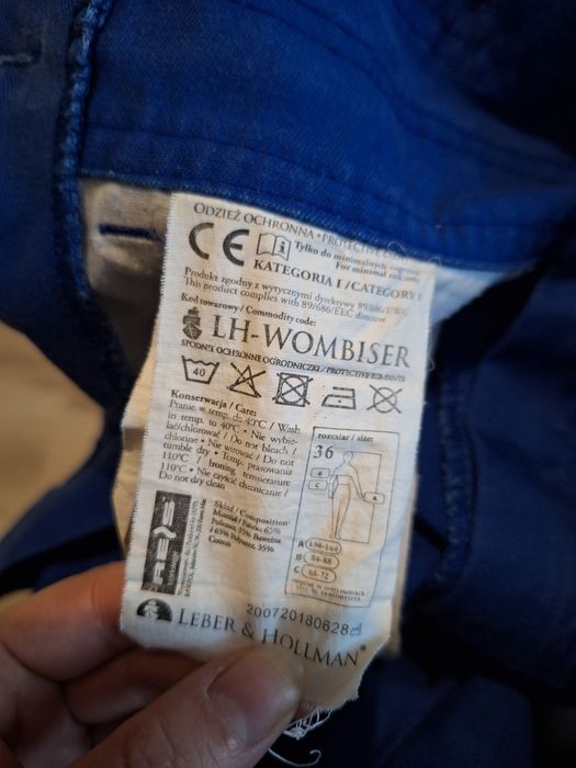 Odzież ochronna ogrodniczki robocze leber&hollman rozmiar 36