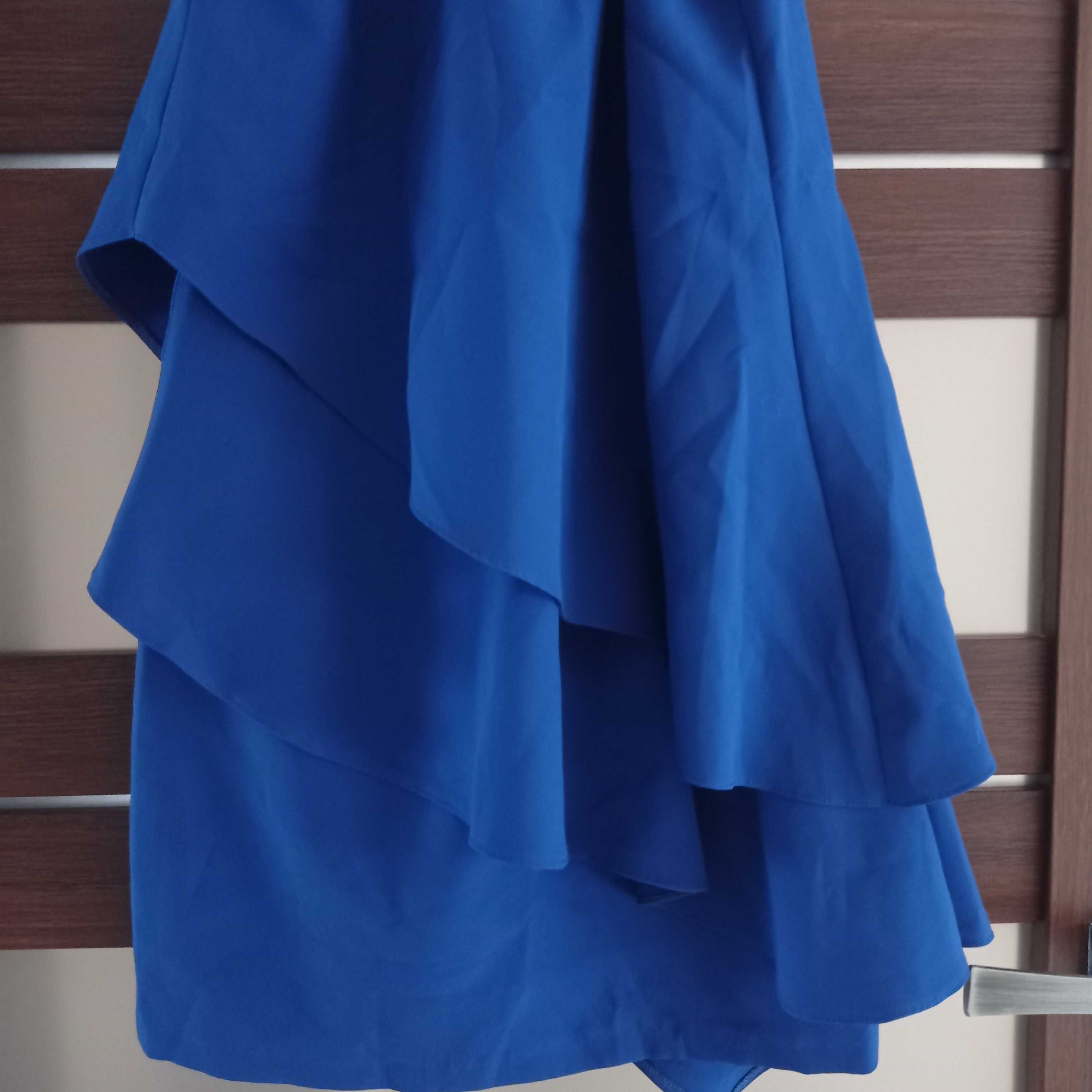 Elegancka chabrowa sukienka