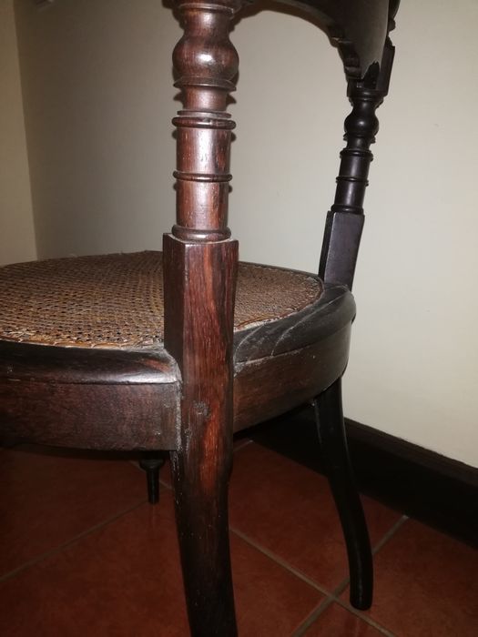 SEIS Cadeiras pau santo e palhinha