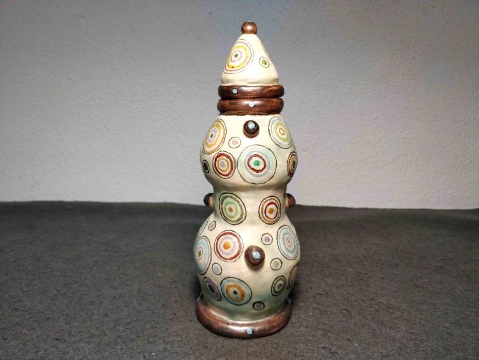 Antigo pote modernista em ceramica