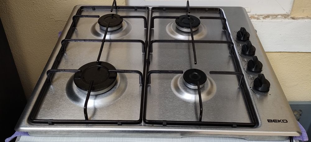 Placa de fogão a funcionar