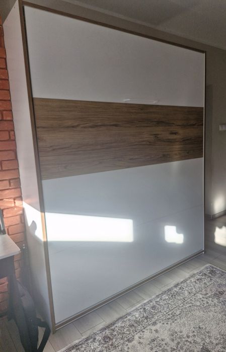 S-ROOM Łóżko składane z regałem, 160x200 cm, łóżko w szafie