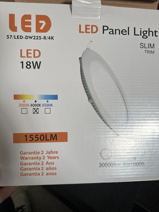 Foco led para teto 18w