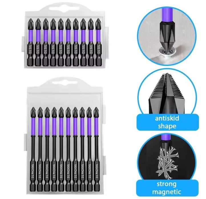 біта ph2 ударна 9 см 10 см бита ph2 ударная набір біт набор бит