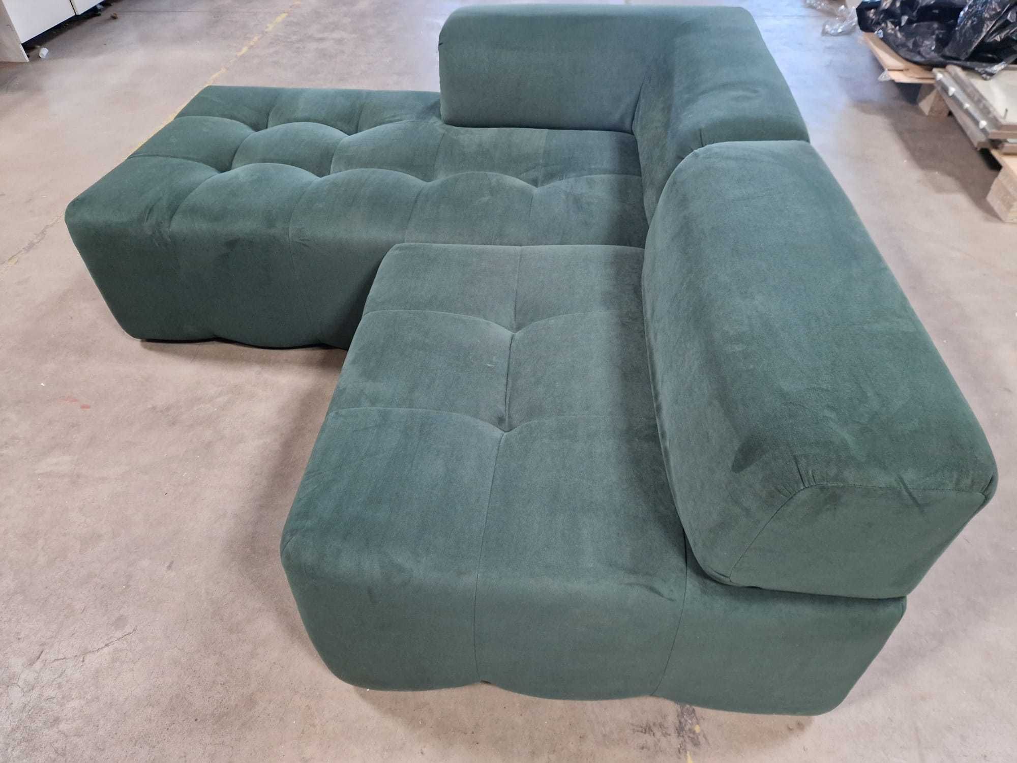 Sofa  zielona dwuelementowa