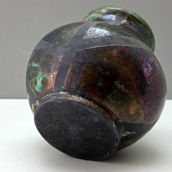 Wazon  ceramika artystyczna Studio Art Raku Ceramic - poł. XX wieku