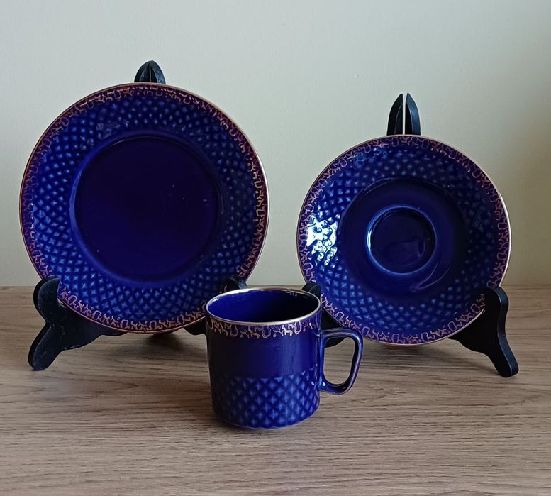 Tułowice PRL -zestaw do kawy i ciasta