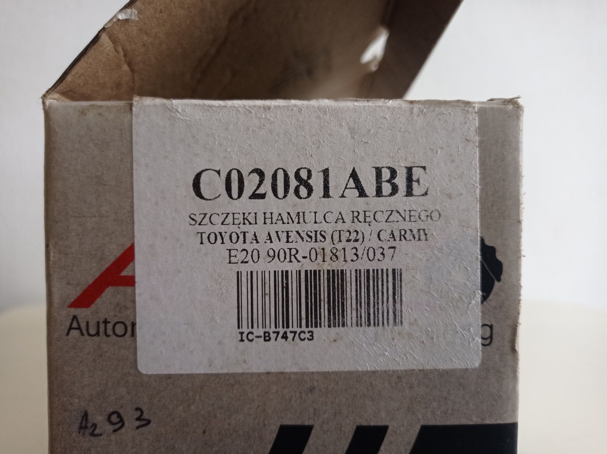 Комплект гальмівних колодок Toyota C02081 ABE