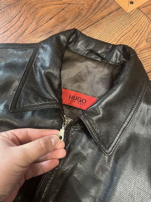 Шкіряна куртка HUGO BOSS