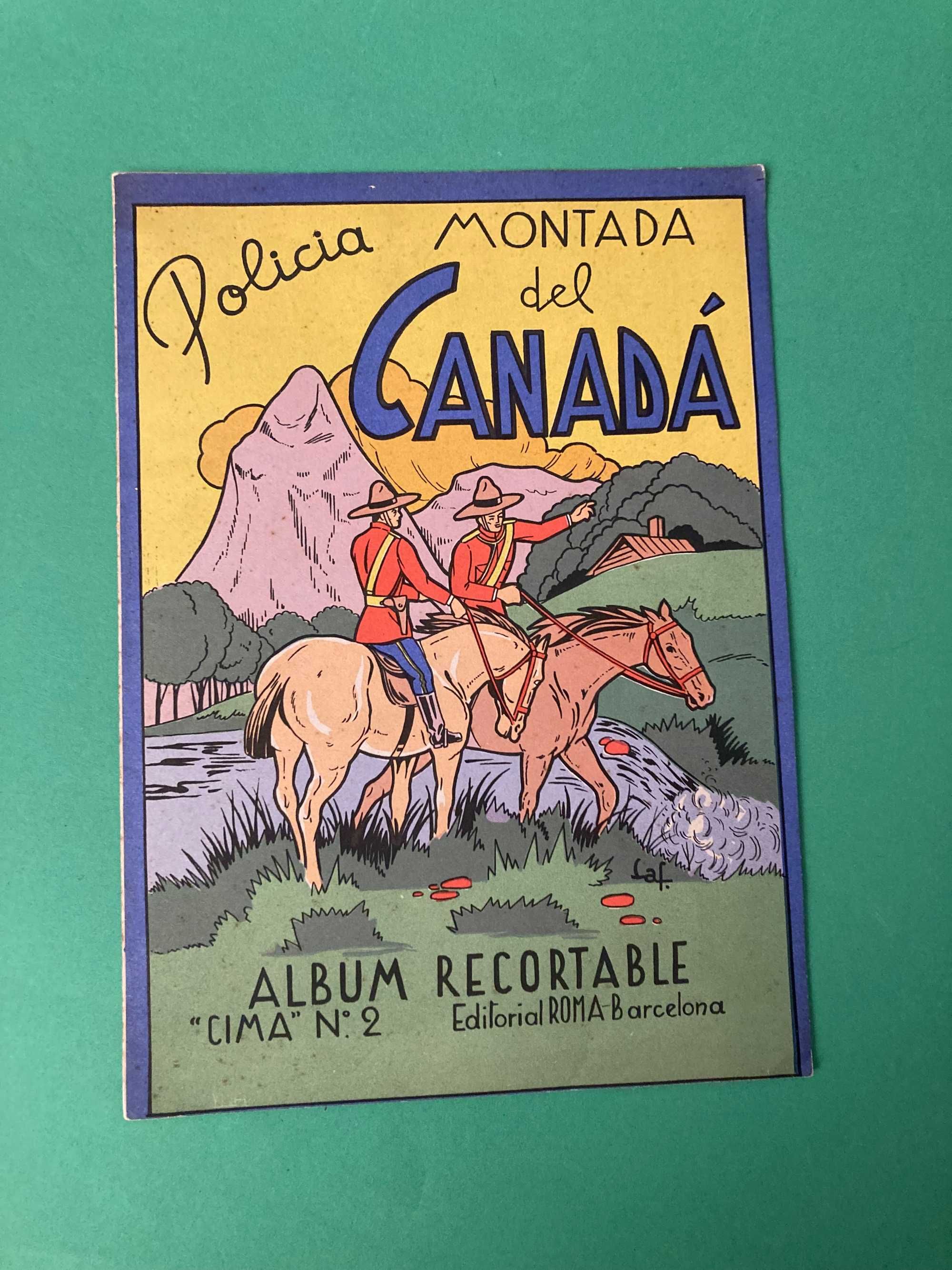 Álbum de Recortar e Montar Policia Montada del Canadá - Antigo