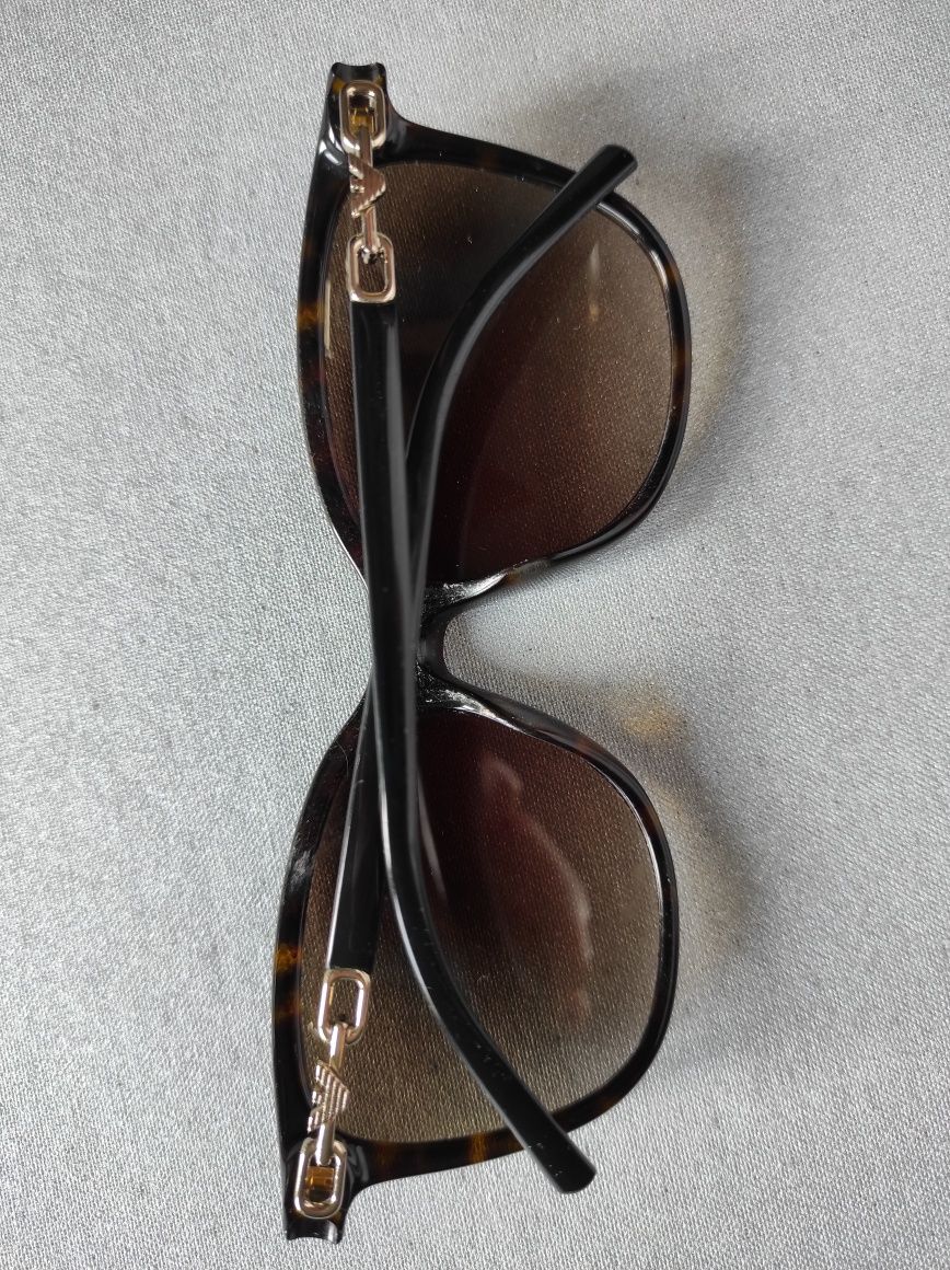Emporio Armani EA 4173 brązowe okulary przeciwsłoneczne logo