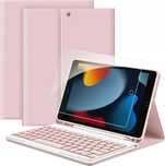 Etui + klawiatura  iPad 10,2 cala 9/8/7 generacja z szybką ochronną