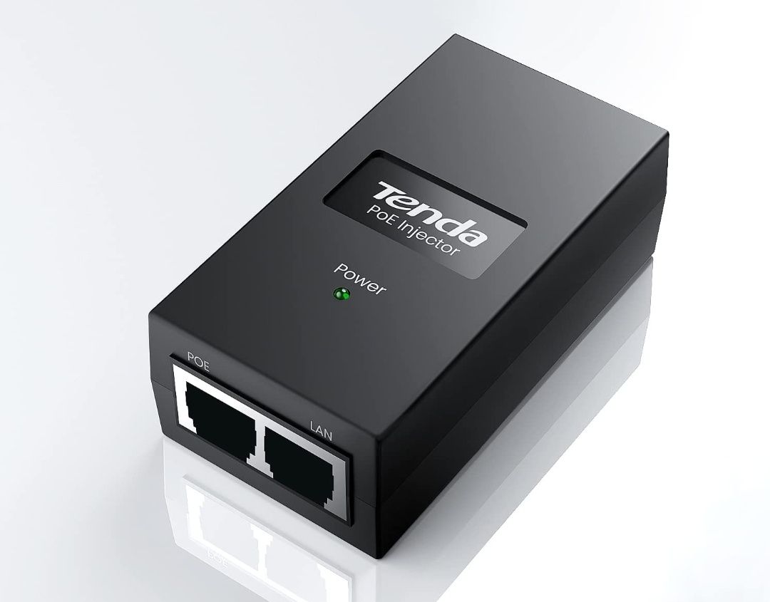 Injector PoE Tenda 10/100 Mbps 48V 15W 802.3af (NOVO)