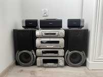 Wieża stereo segmentowa 5disc kolumny technics 5 głośników SA-EH750