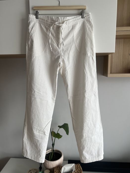Letnie spodnie lniane 42