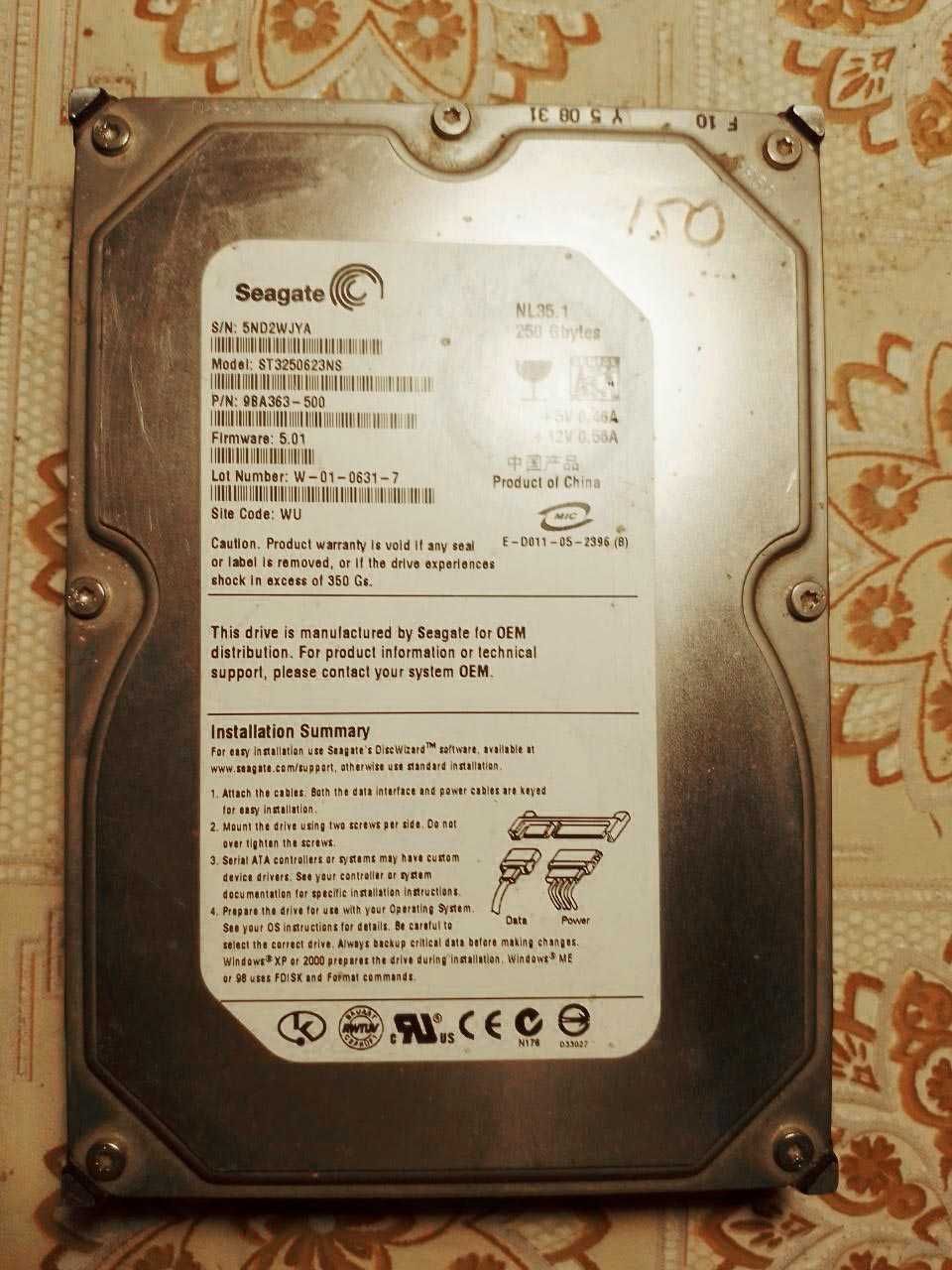 Жесткие диски 3.5 дюйма, SATA. Б.у.