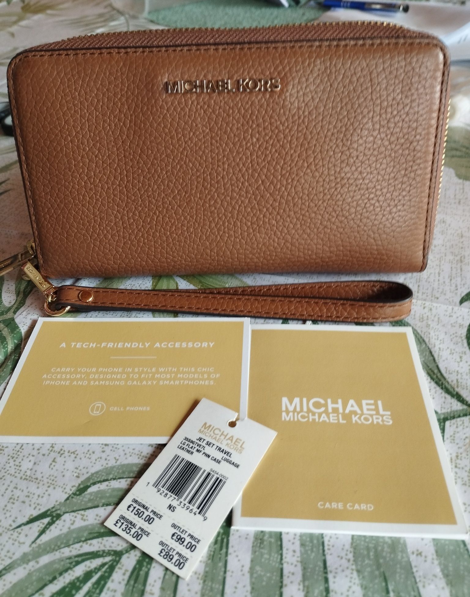 Duży brązowy portfel Michael Kors