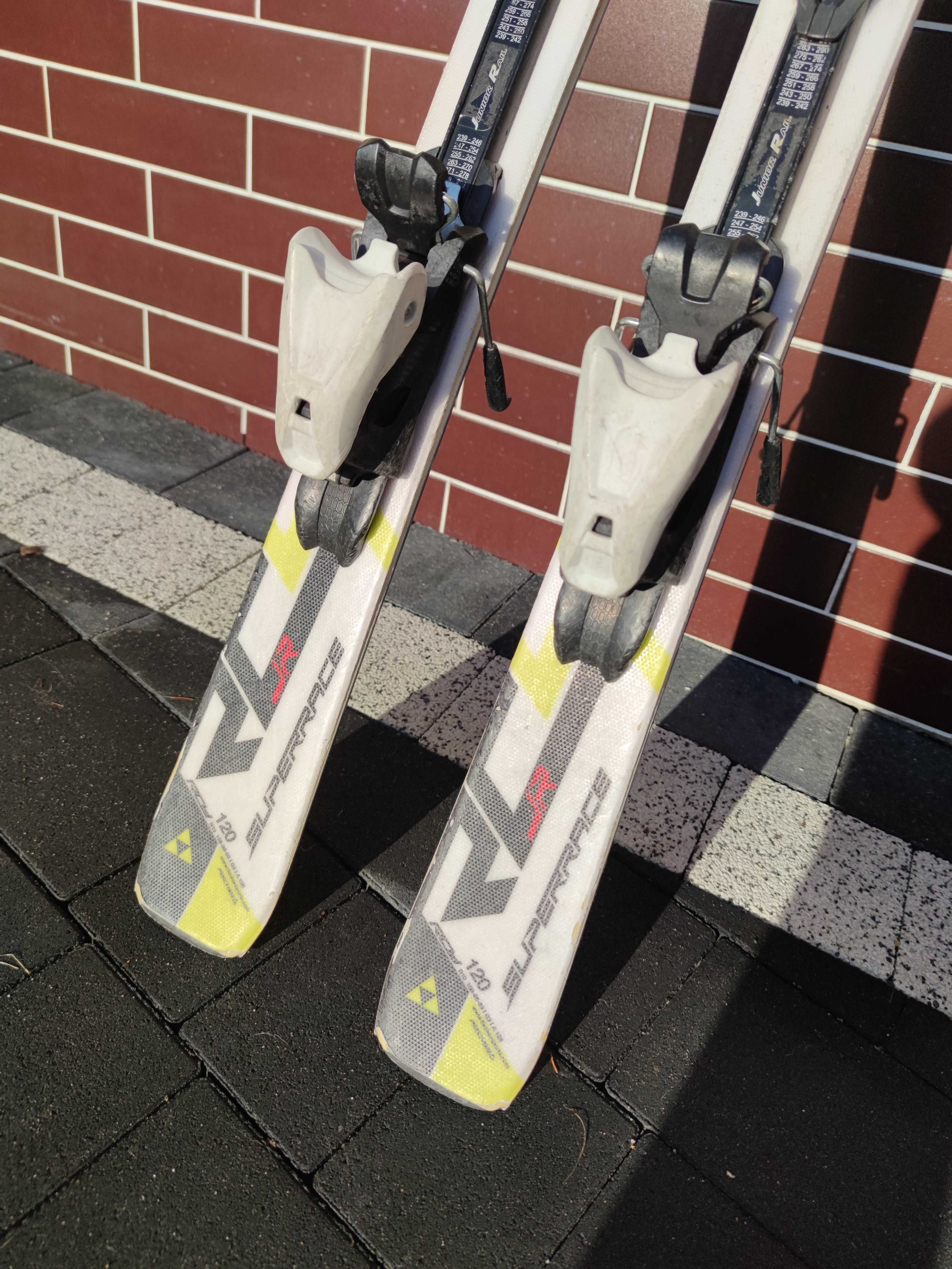 Narty Fisher RC4 SuperRace JR 120cm + kije narciarskie
