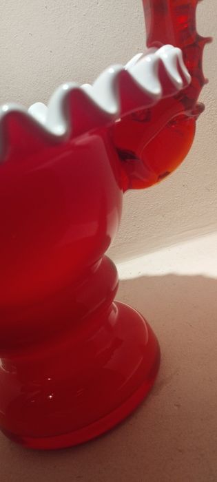 HSG  Ząbkowice Ludwik Fiedorowicz koszyk z falbanką szkło PRL