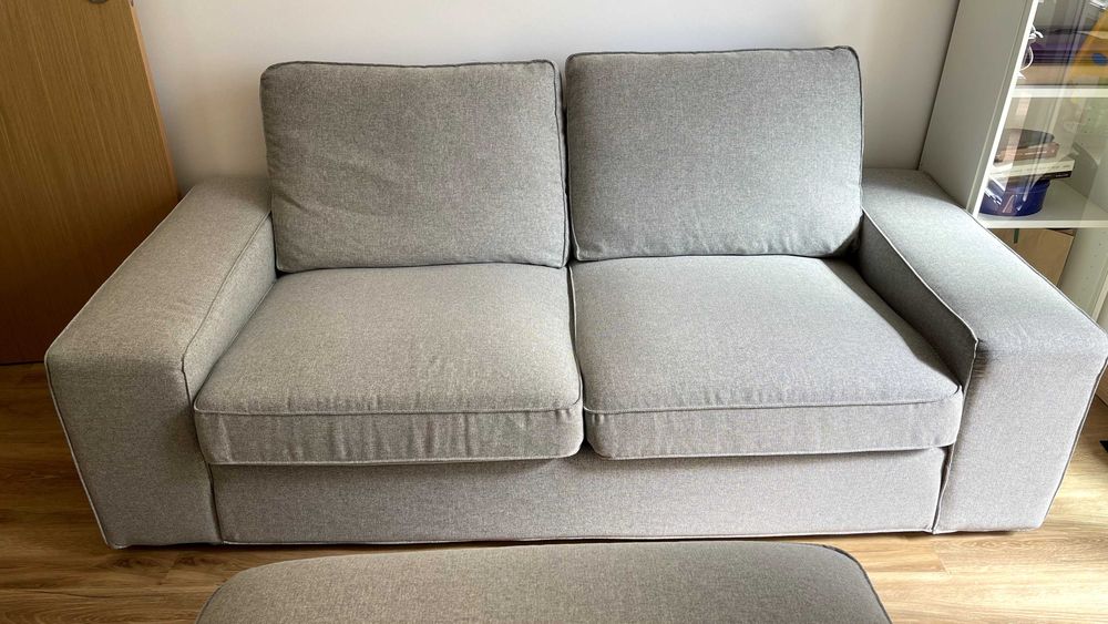 Sofá IKEA KIVIK 2 Lugares, Tibbleby Bege/Cinzento - Como Novo!